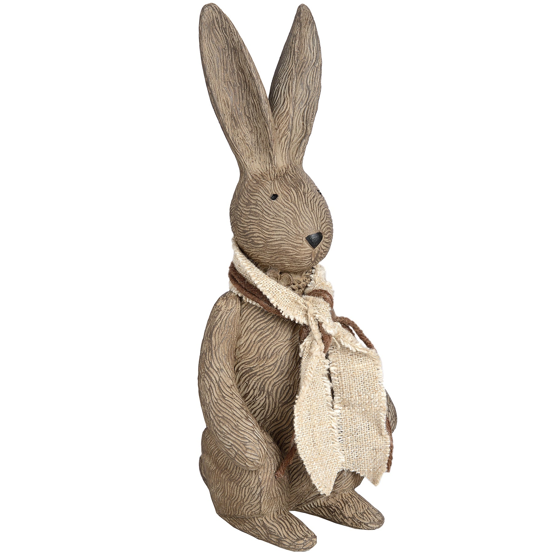 Winter Bunny Small Resin Rabbit - Brown For Hill Interiors - HIL-16360