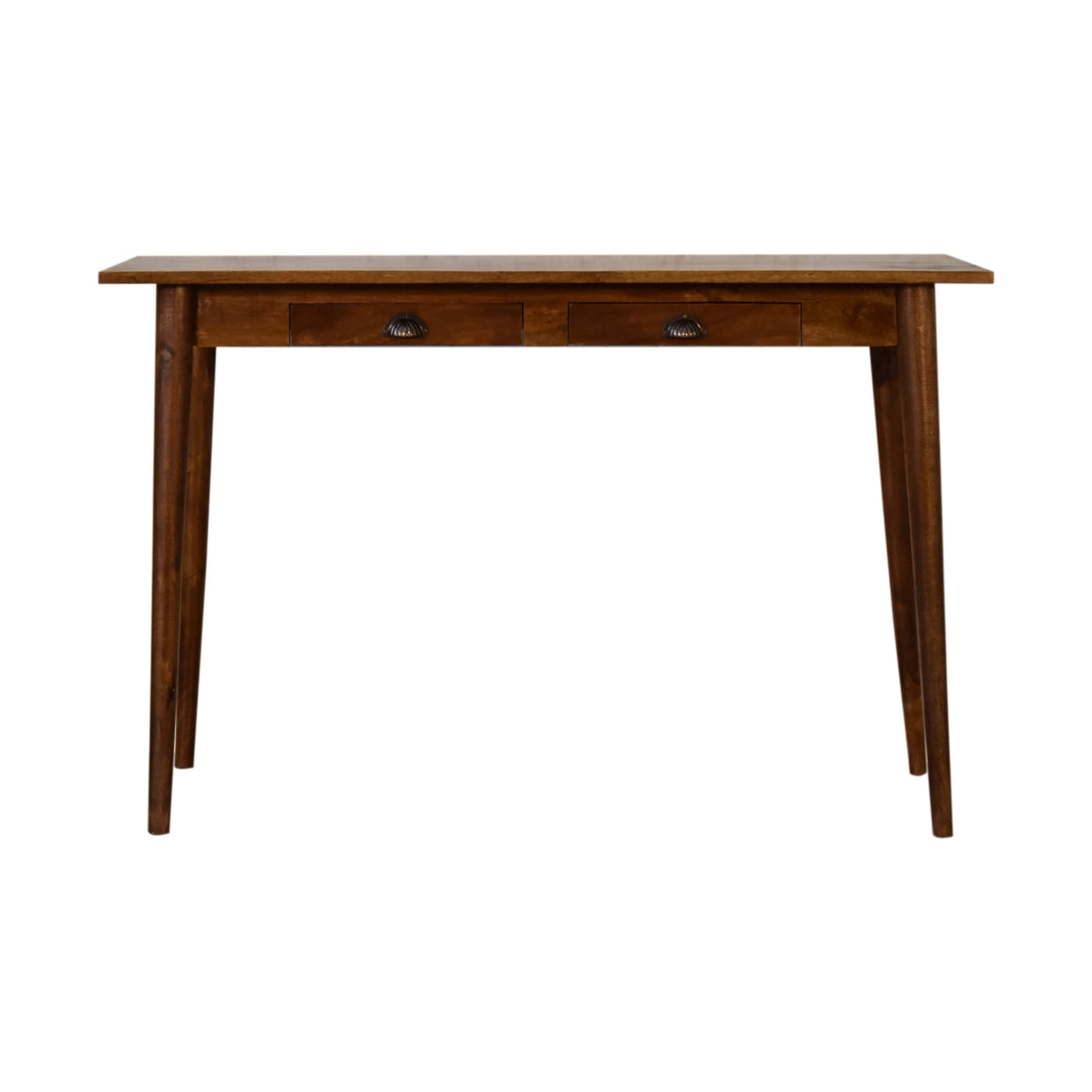 2 Drawer Chestnut Mango Wood Writing Desk from Artisan Furniture - IN2135