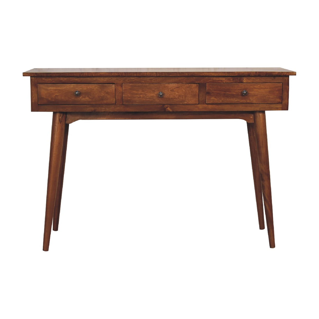 3 Drawer Chestnut Large Mango Wood Console Table from Artisan Furniture - IN3345