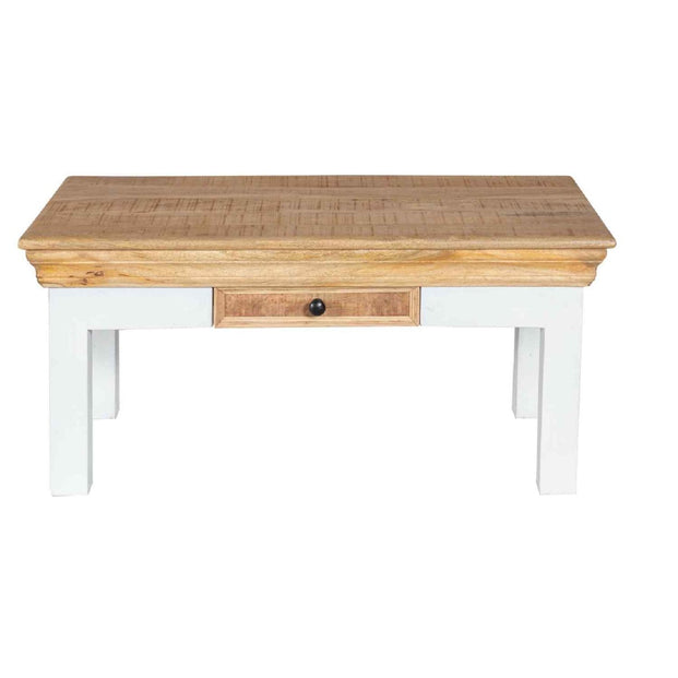Alfie Coffee Table With Drawer Solid Mango Wood For Indian Hub-IH-MW02