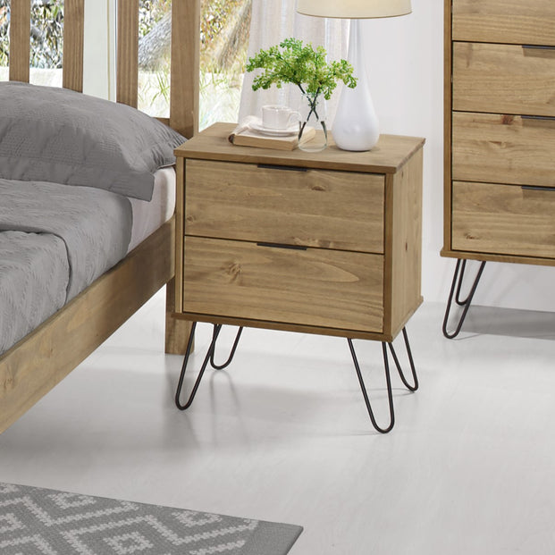 Alyese Wooden 2 Drawer Bedside Cabinet For Core Products - CFD-AG510