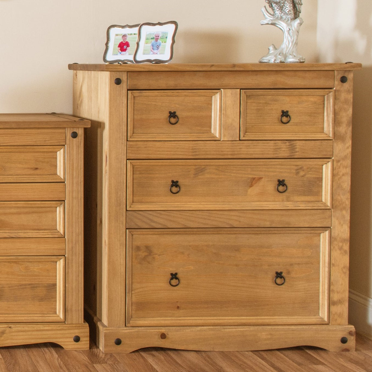 Canasta Wooden 4 Drawer Chest Brown For Core Products - CFD-CR512