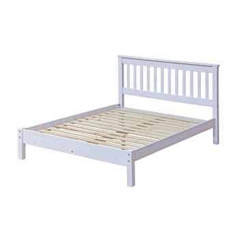 Canasta Wooden Slatted Lowend Bedstead White 4'6" For Core Products - CFD-CRW460LE