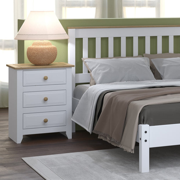 Cariss Wood And Mdf 3 Drawer Bedside Cabinet For Core Products - CFD-CP310