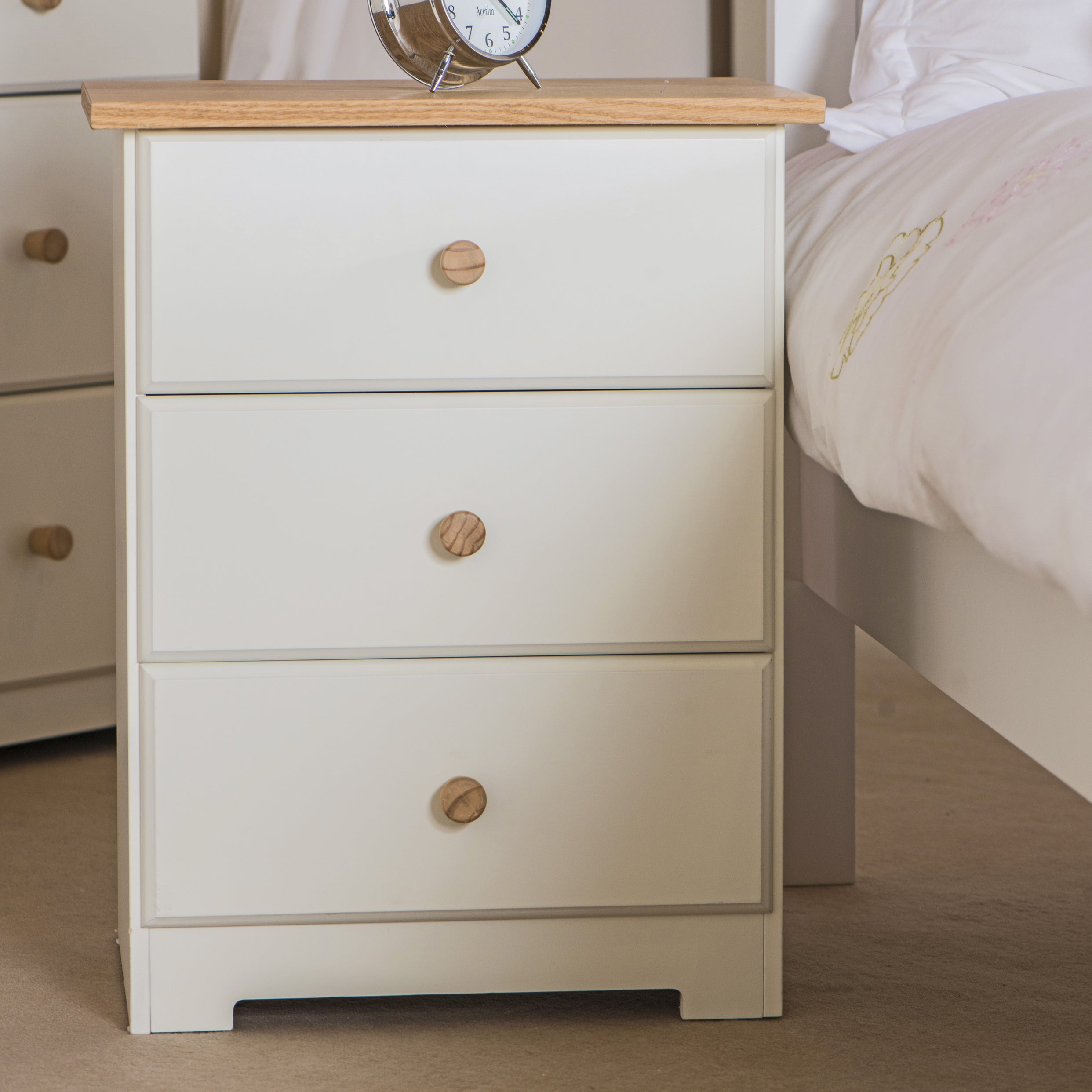Cortland Mdf 3 Drawer Bedside Cabinet For Core Products - CFD-CL510