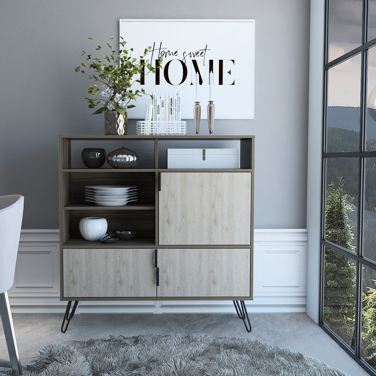Noelia Particleboard 3 Door High Sideboard For Core Products - CFD-NE916