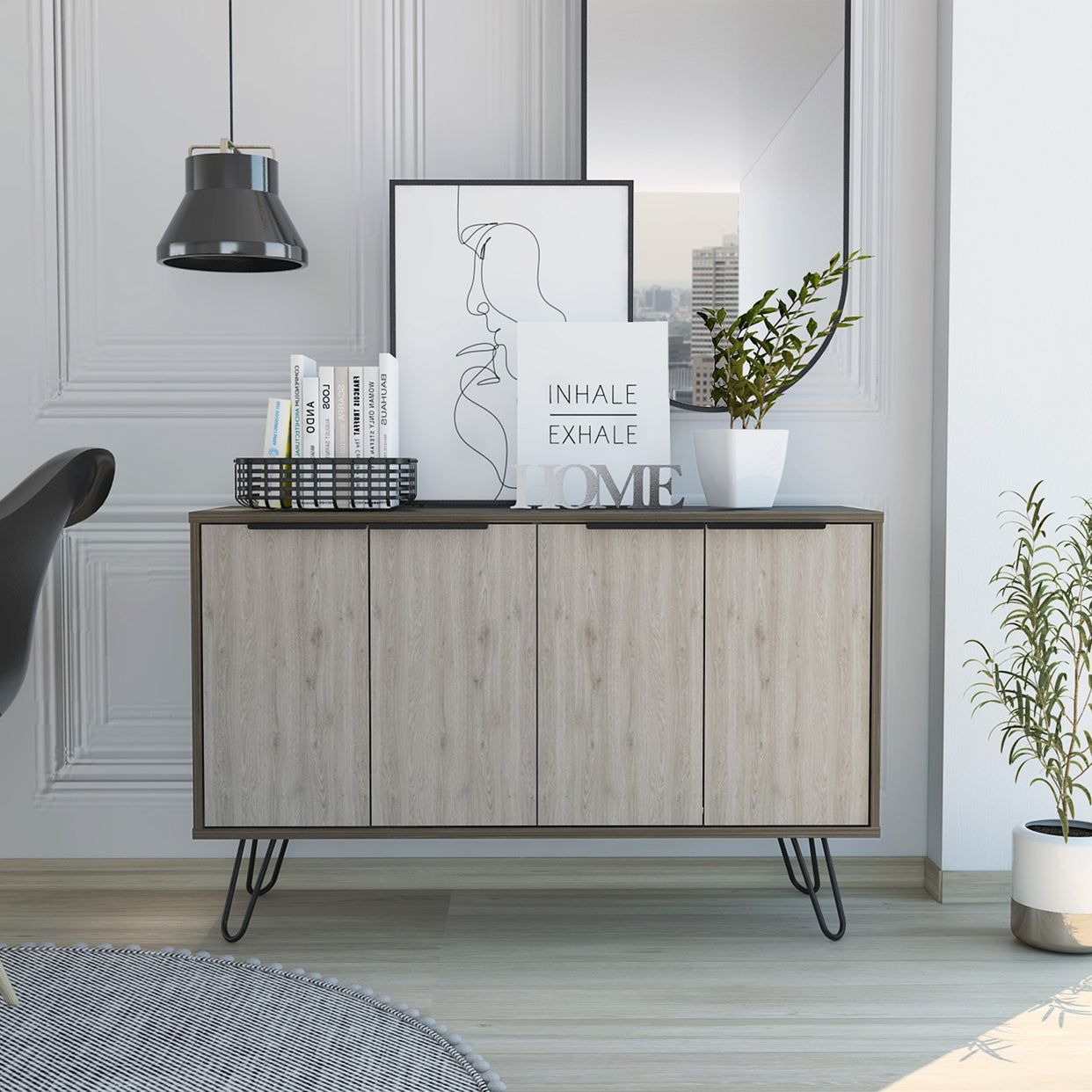 Noelia Particleboard 4 Door Large Sideboard For Core Products - CFD-NE917