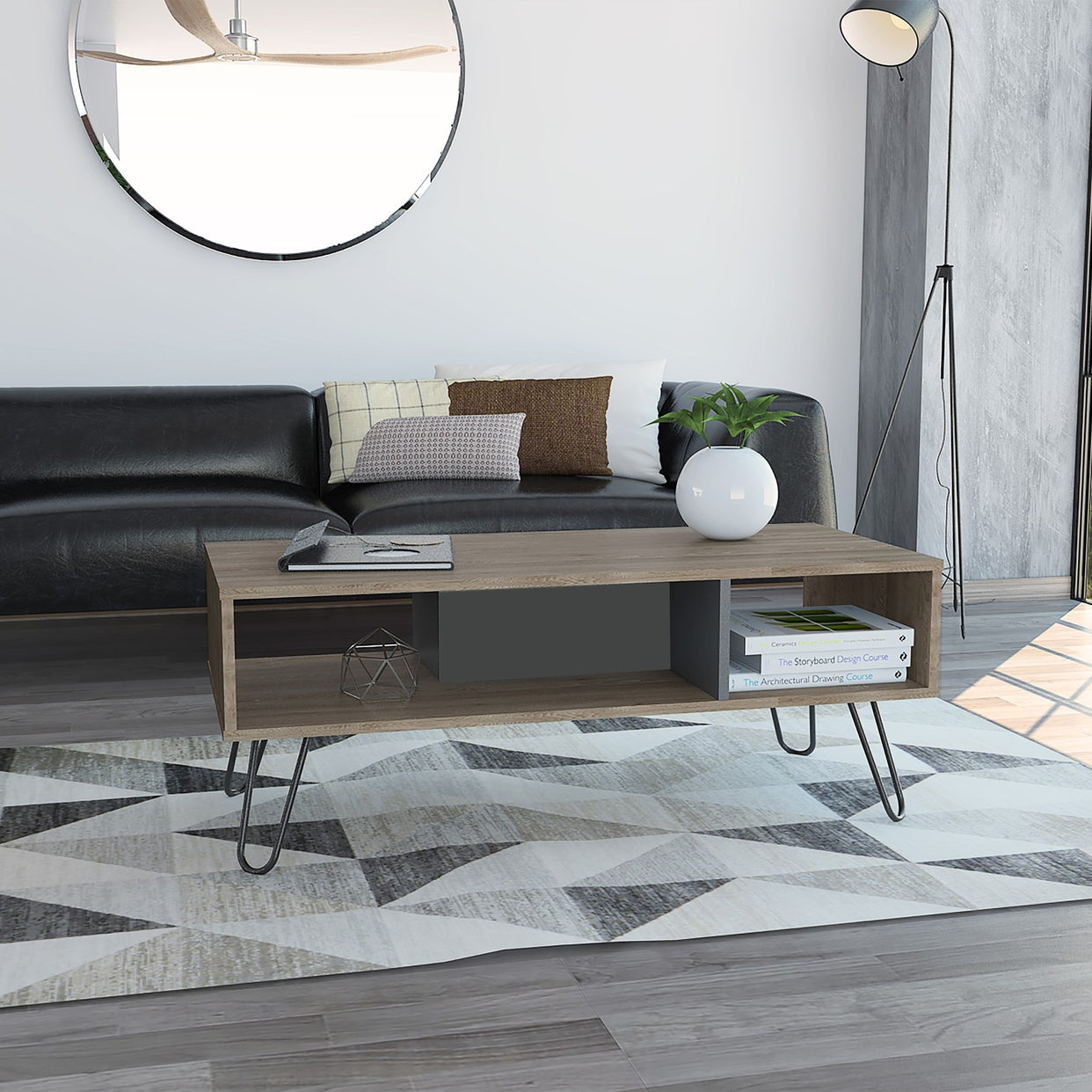 Victoria Particleboard Coffee Table With Metal Legs For Core Products - CFD-VG902