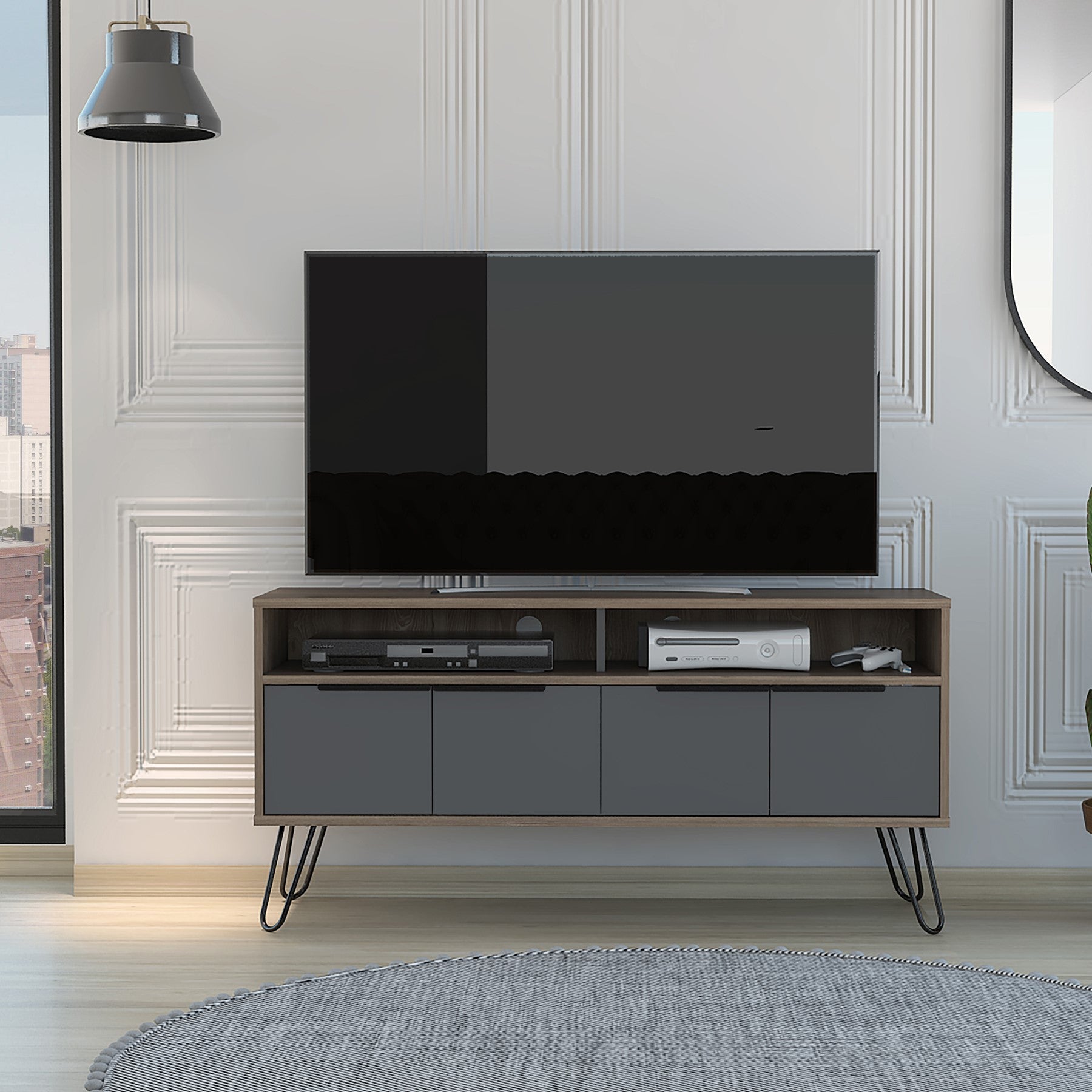 Victoria Particleboard Wide Screen Tv Rack With 4 Doors For Core Products - CFD-VG912