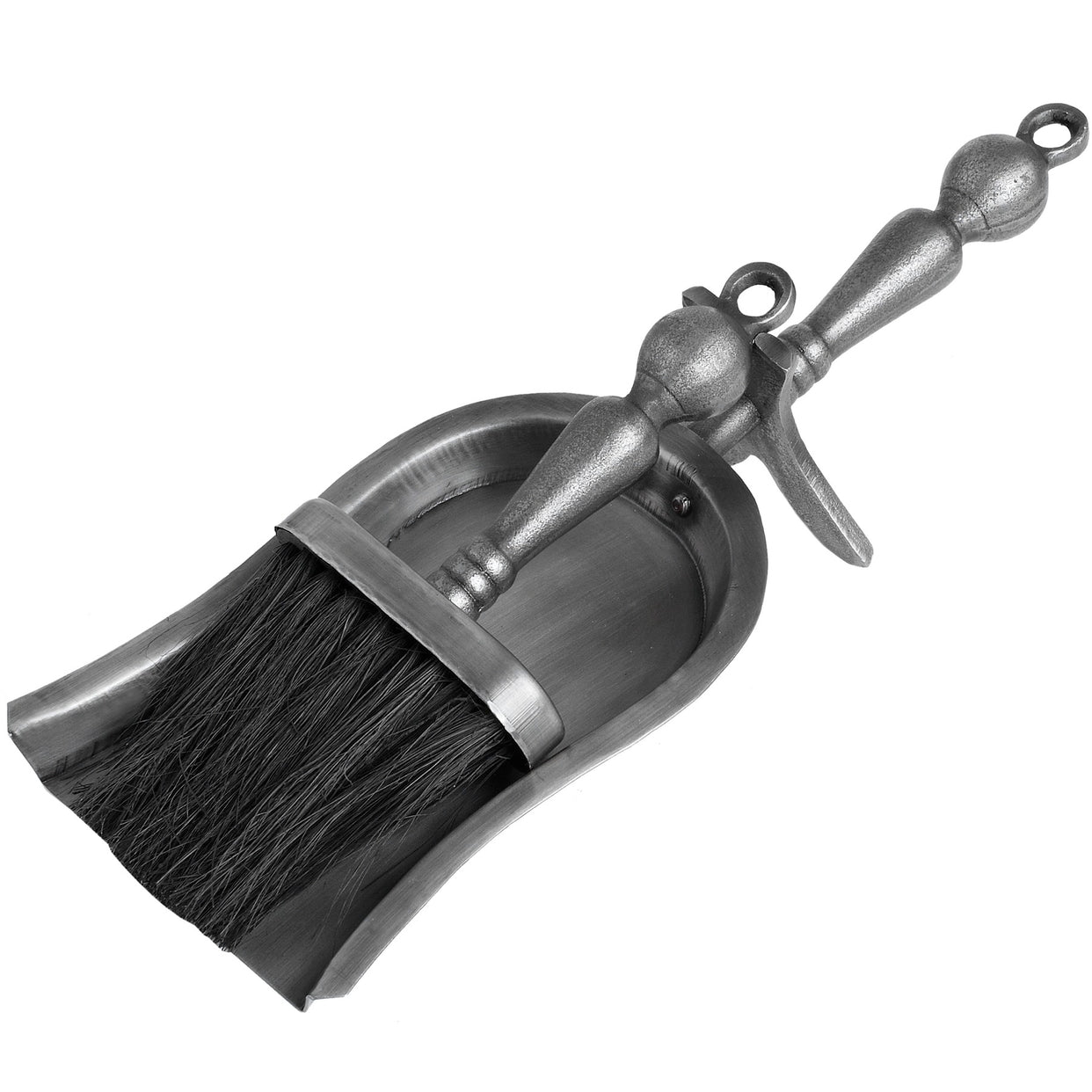 Hearth Tidy Set Antique Pewter Effect Finish - Silver For Hill Interiors - HIL-11417