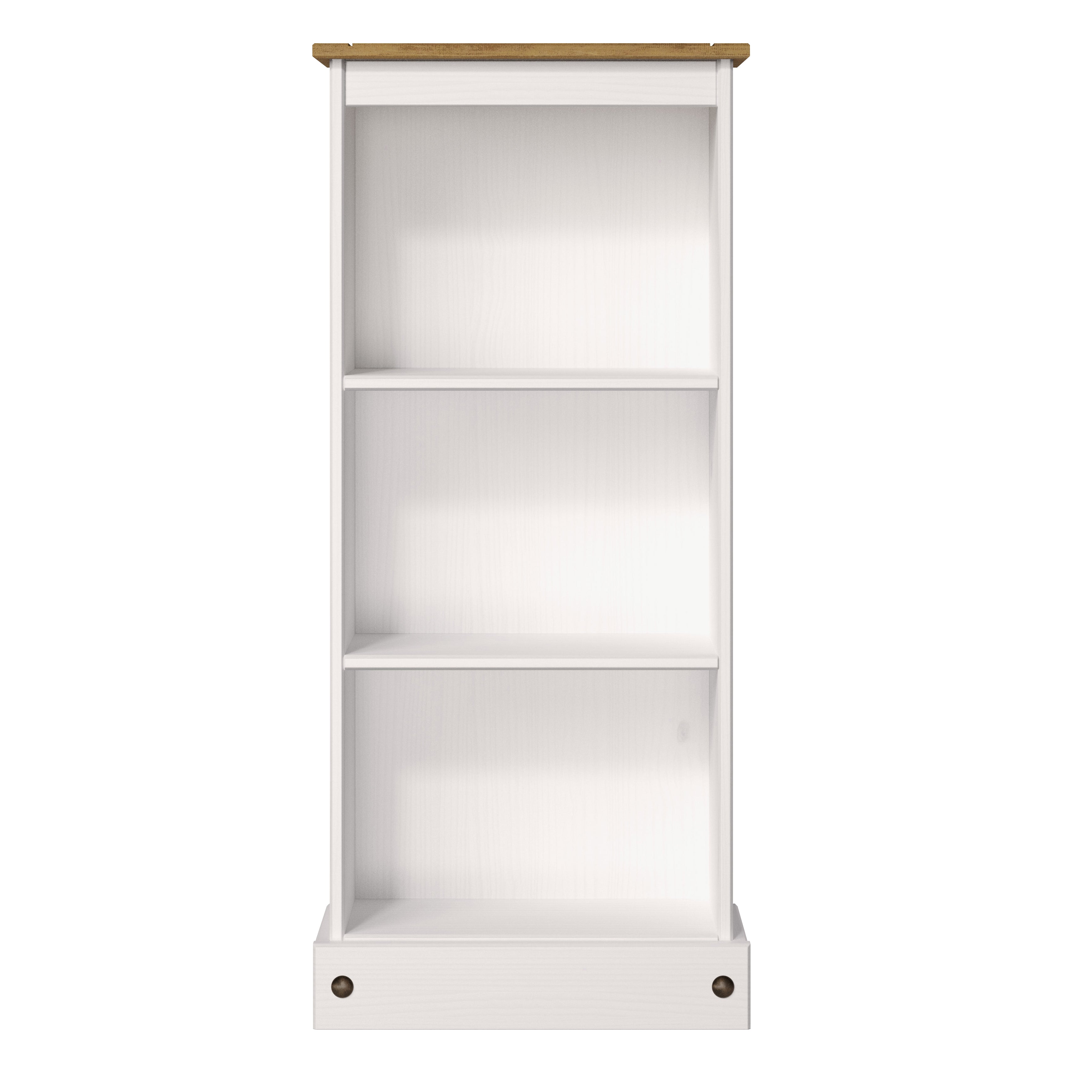 Corona White Low Narrow Bookcase For Core Products - Crw748