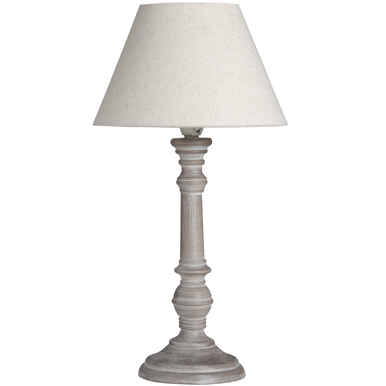 Pella Wooden Beige Table Lamp For Hill Interiors - HIL-16283