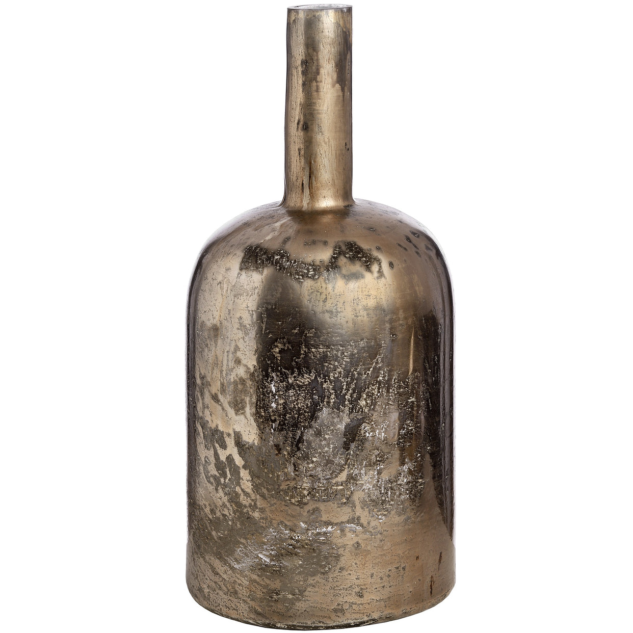 Large Floor Standing Antique Glass Vase - Silver For Hill Interiors - HIL-17353