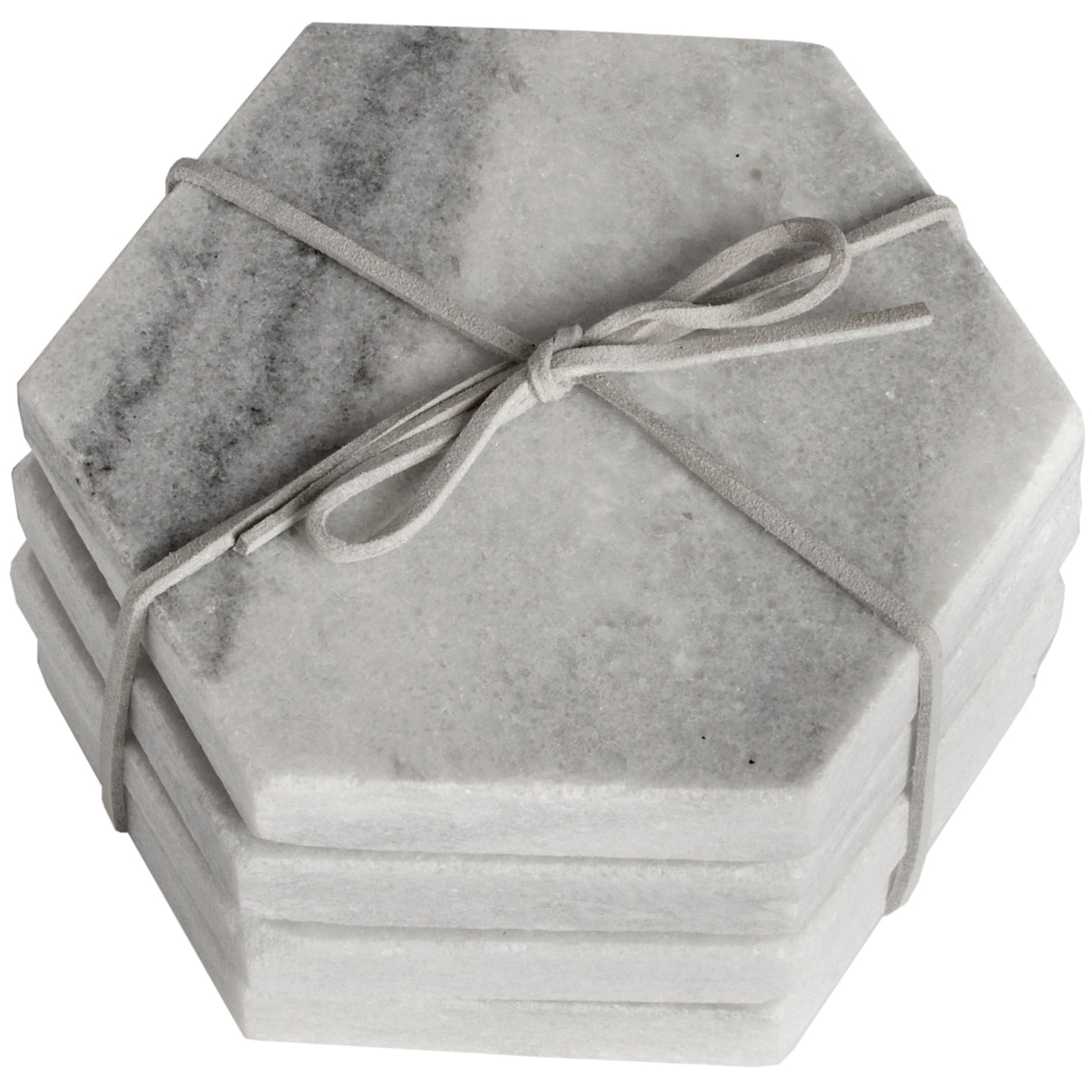 Marble Hexagonal Coasters - Grey For Hill Interiors - HIL-17515