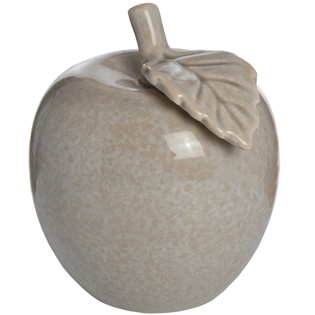 Antique Small Ceramic Apple - Grey For Hill Interiors - HIL-18276