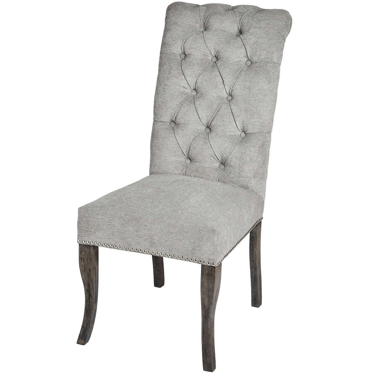 Roll Top With Ring Pull Wooden Grey Dining Chair For Hill Interiors - HIL-18331