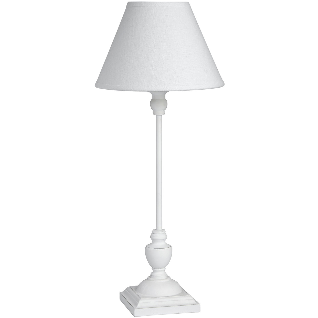 Symi Slim Wooden White Table Lamp For Hill Interiors - HIL-18554