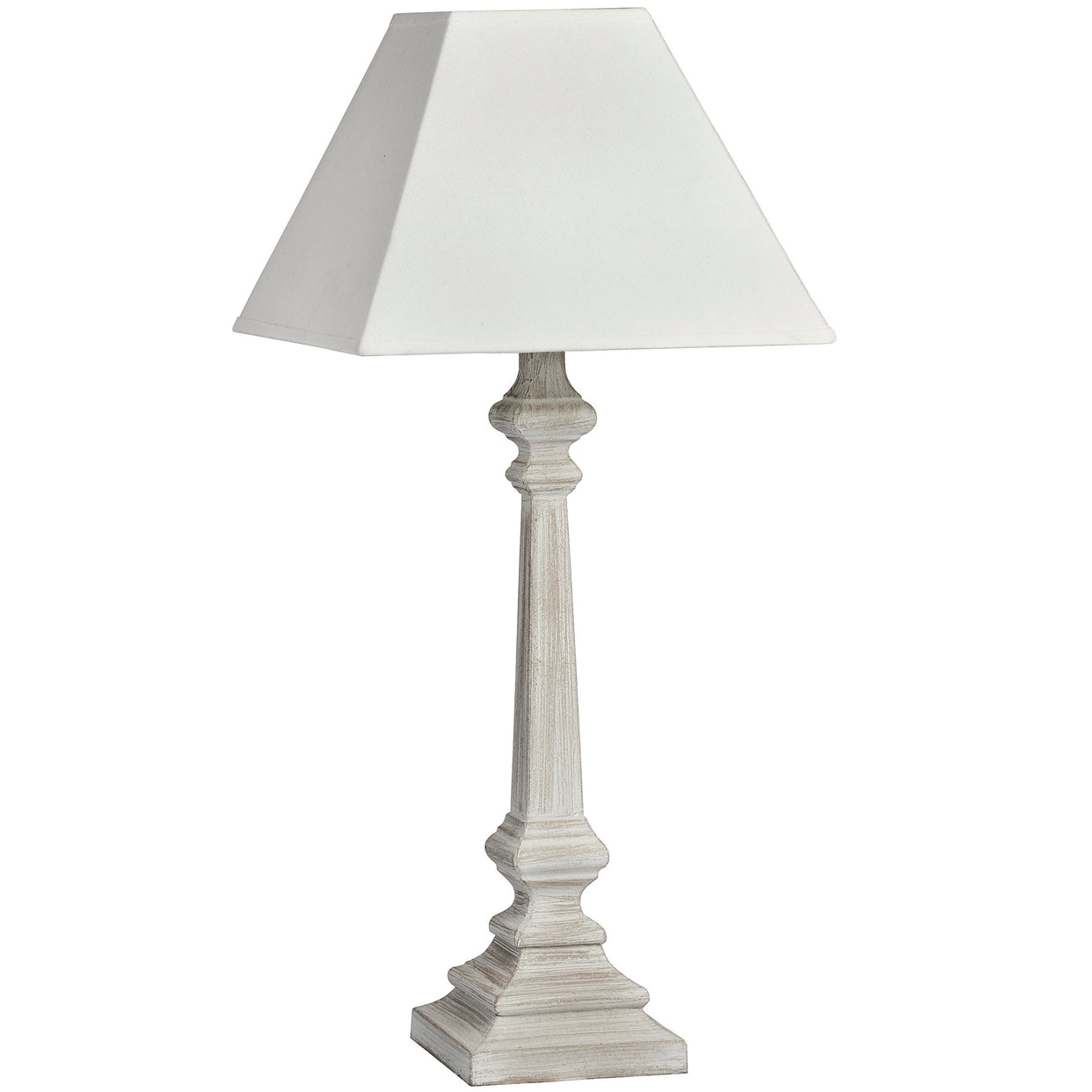 Pula Wooden White Table Lamp For Hill Interiors - HIL-18559