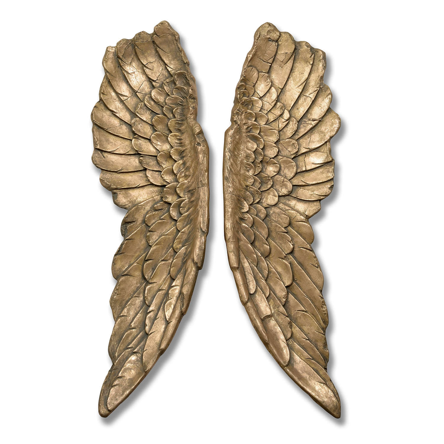 Resin Large Angel Wings - Gold For Hill Interiors - HIL-18581