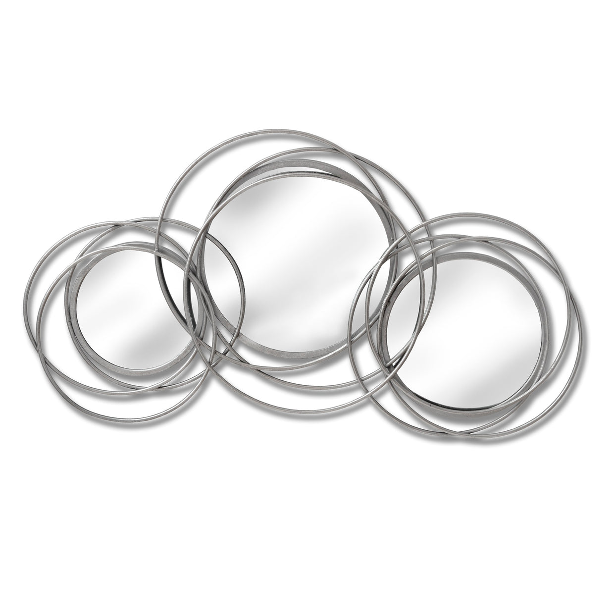 Trio Multi Circled Wall Art Mirror - Silver For Hill Interiors - HIL-18775