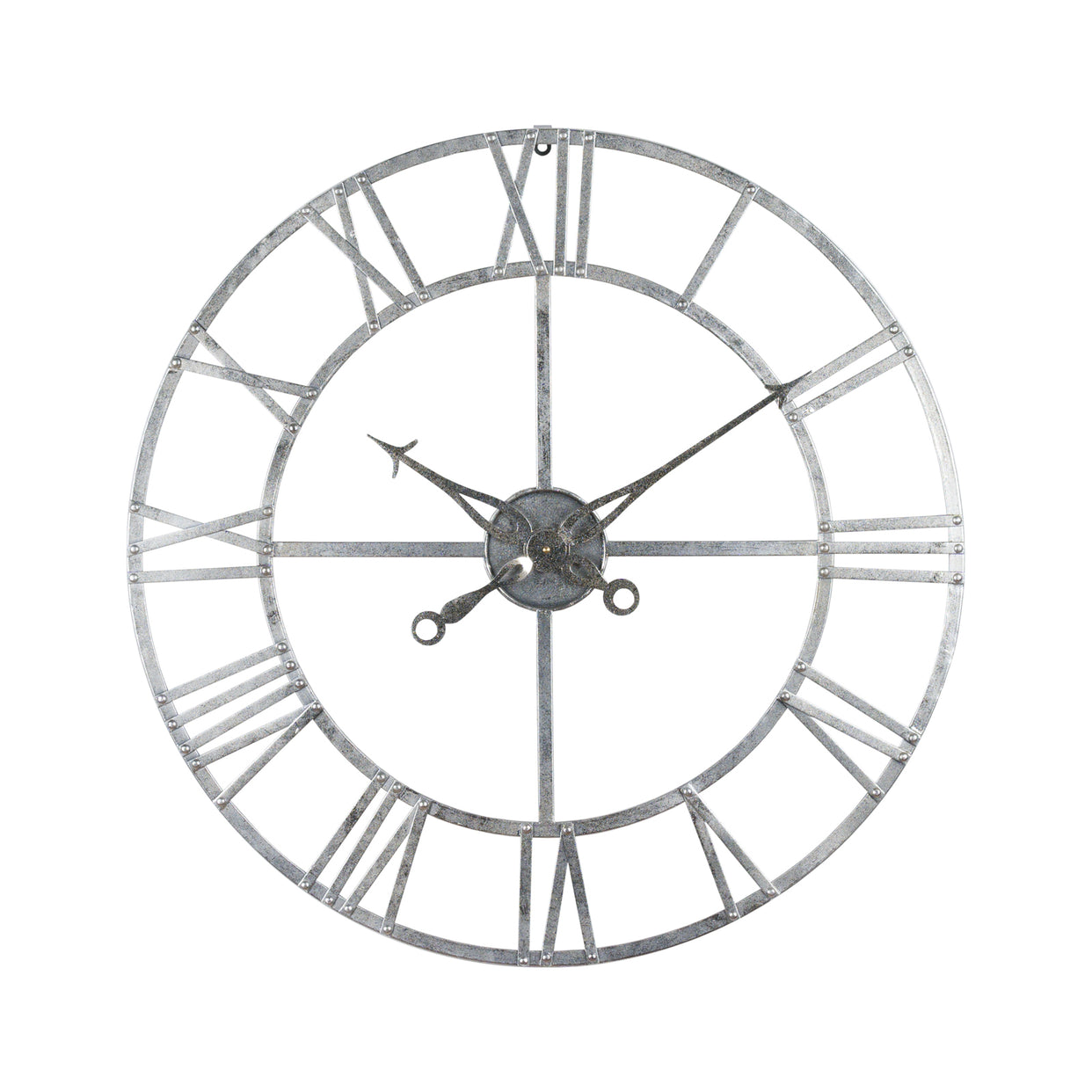 Foil Skeleton Wall Clock - Silver For Hill Interiors - HIL-18897