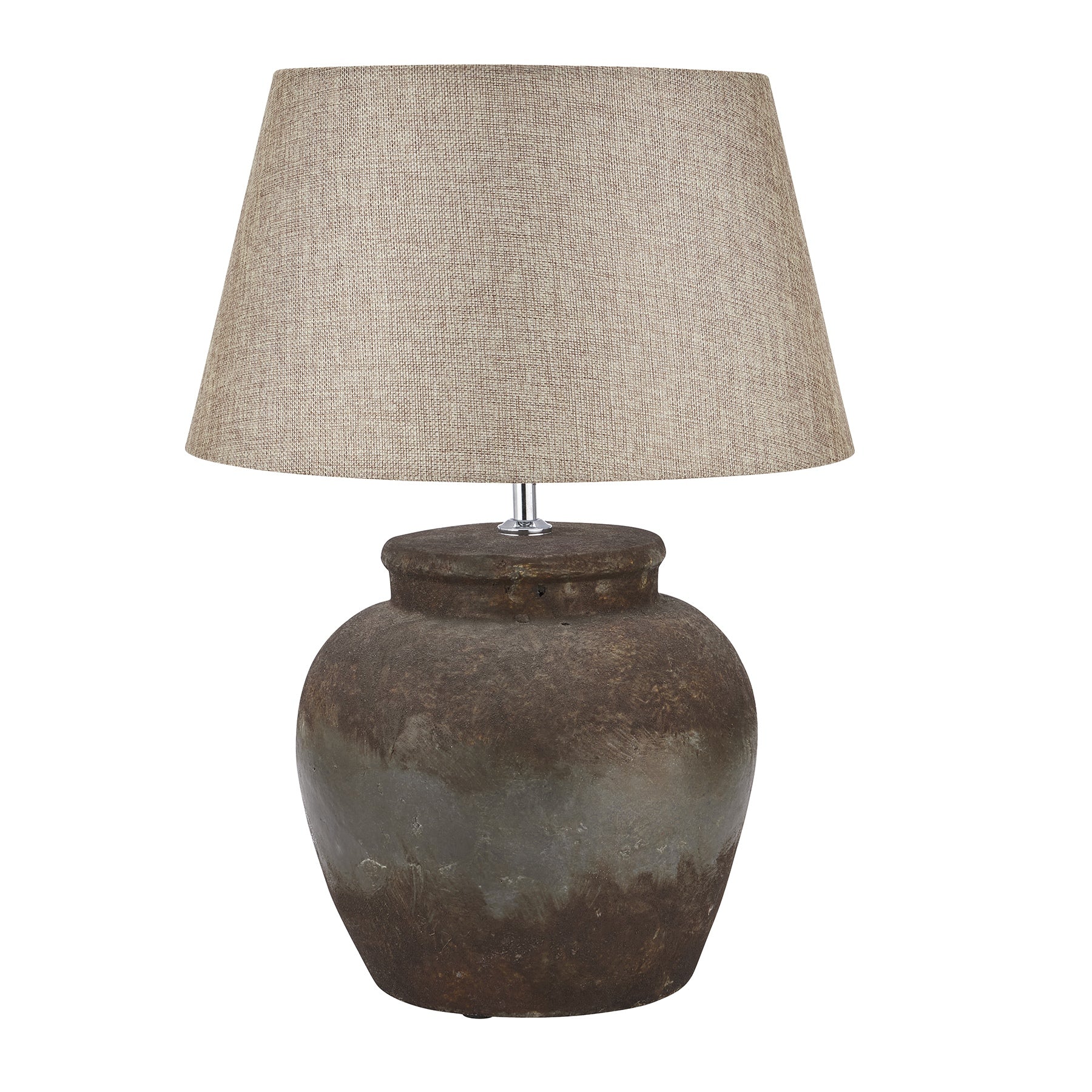 Castello Aged Stone Ceramic Table Lamp - Beige For Hill Interiors - HIL-19426