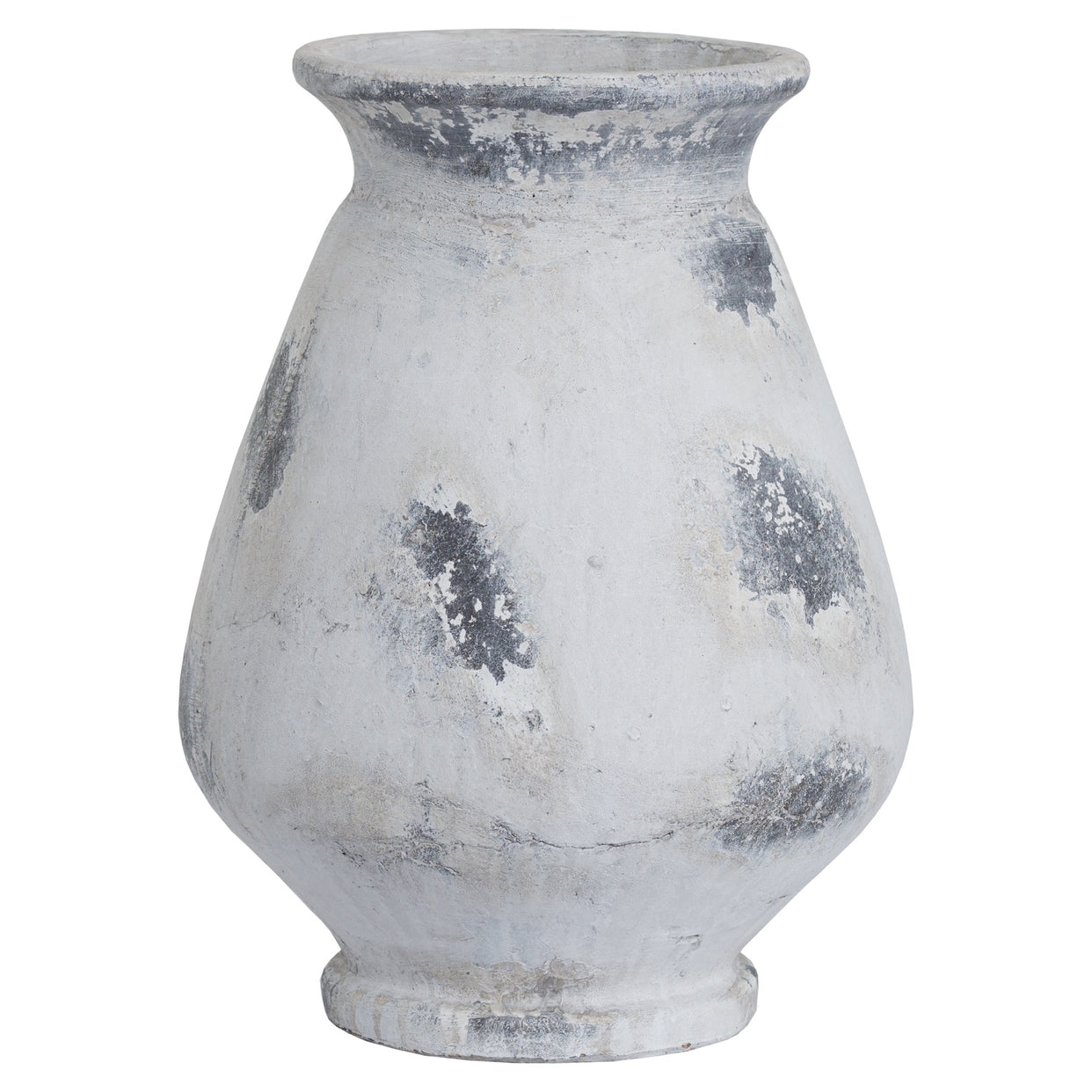 Naxos Large Ceramic Antique Vase - White For Hill Interiors - HIL-19500