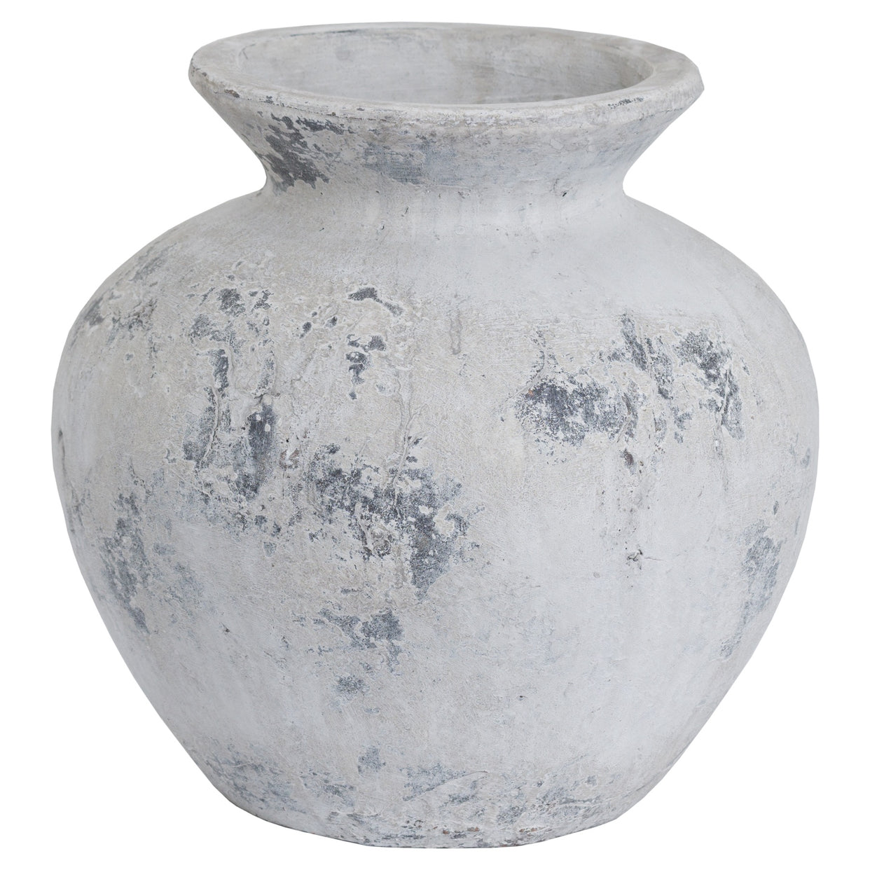 Darcy Antique Ceramic Vase - White For Hill Interiors - HIL-19502