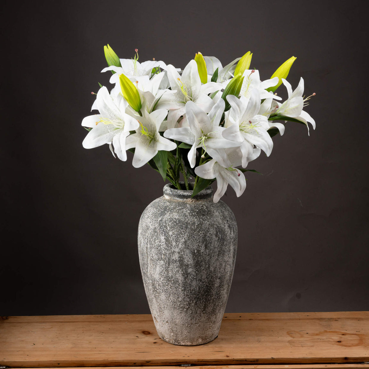 Lily Single Long-Stemmed Faux Flower - White For Hill Interiors - HIL-19722