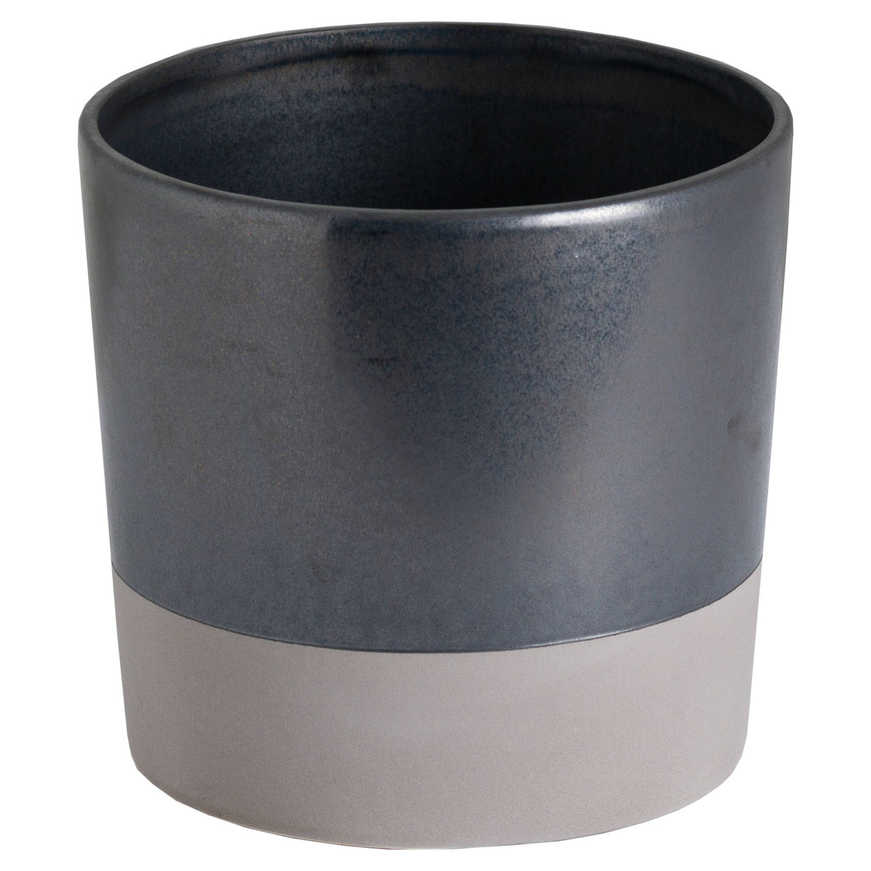 Large Metallic Ceramic Planter - Grey For Hill Interiors - HIL-19942