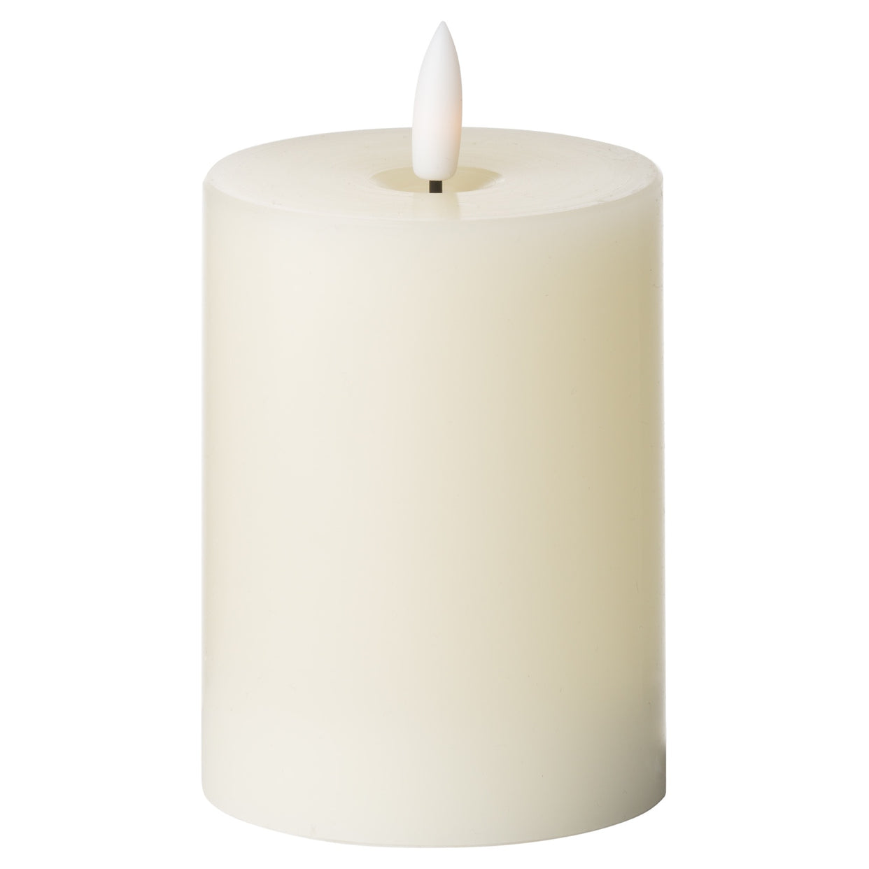Luxe Natural Glow Led Cream Candle 3X4 - Ivory For Hill Interiors - HIL-19994
