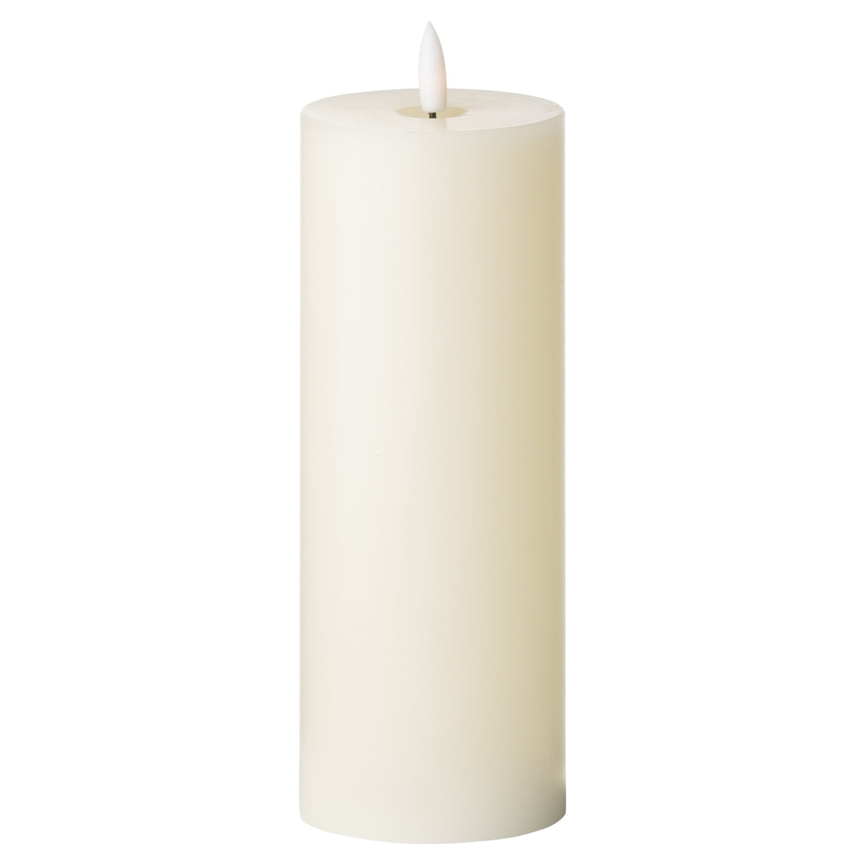 Luxe Natural Glow Led Cream Candle 3X8 - Ivory For Hill Interiors - HIL-19996
