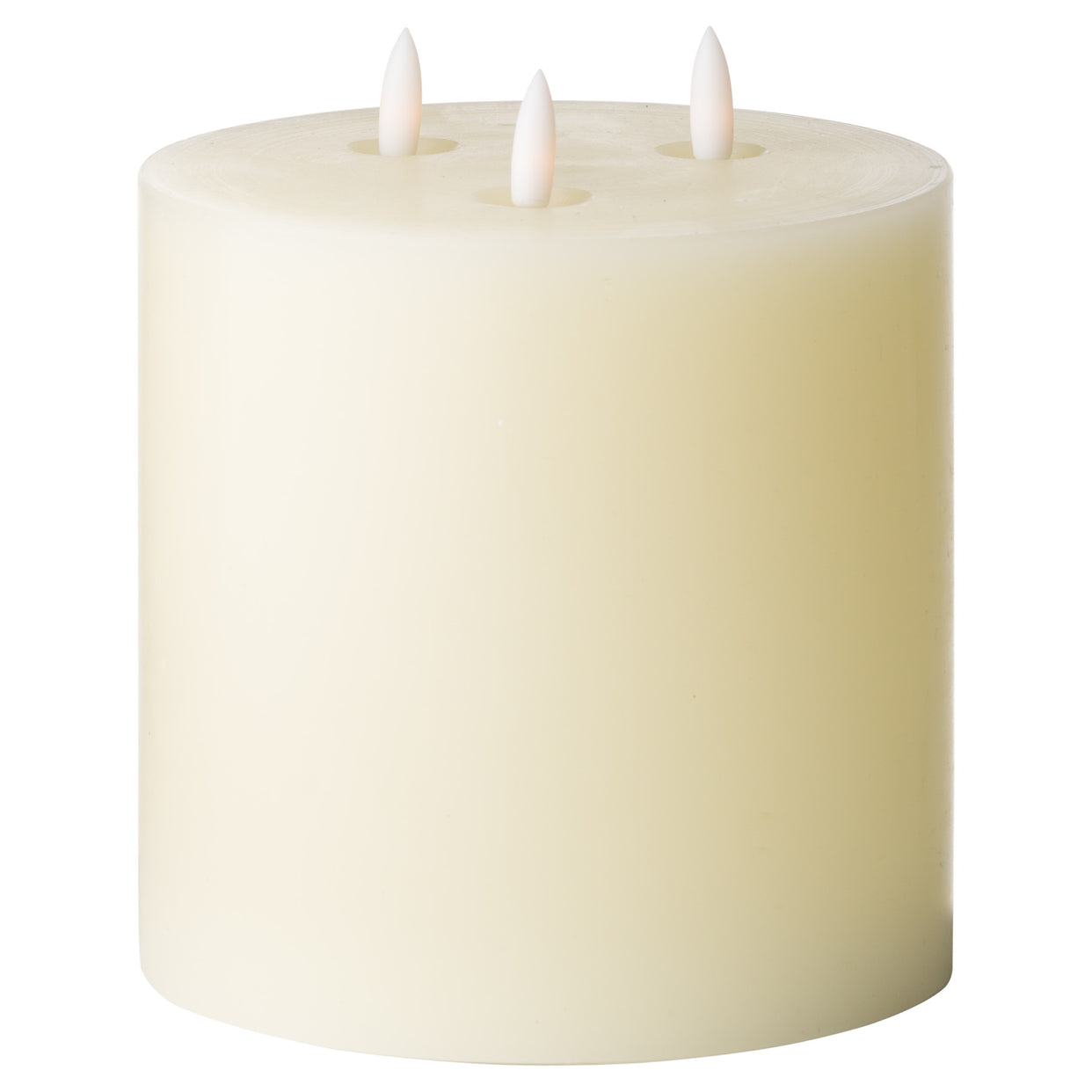 Luxe Natural Glow Led Cream Candle 6X6 - Ivory For Hill Interiors - HIL-19998