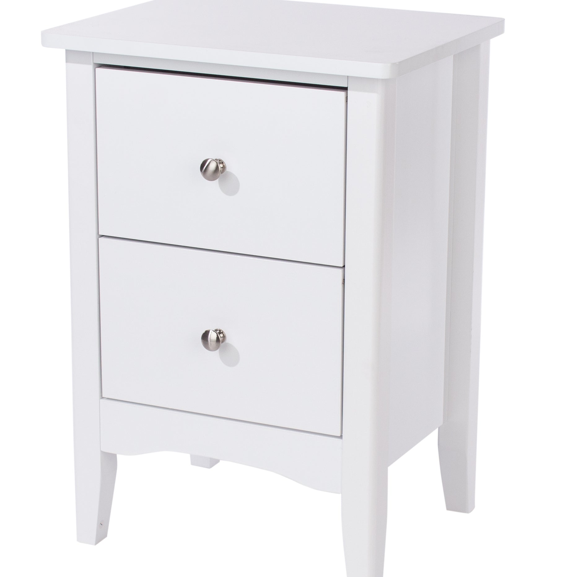 Como White 2 Petite Drawer Bedside Cabinet  For Core Products - Cmw509