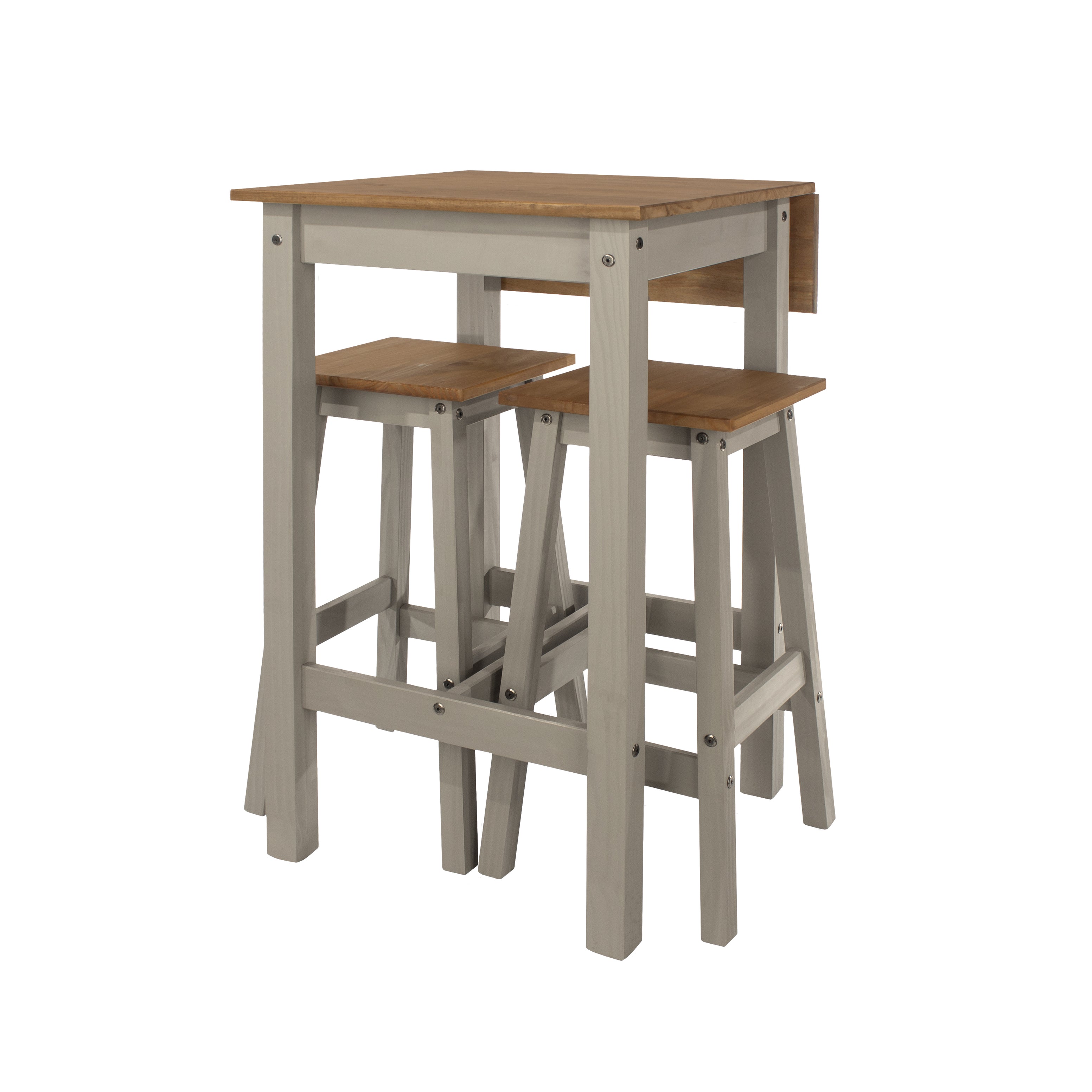 Linea Linea Drop Leaf Breakfast Table & 2 High Stools Set For Core Products - Crgtbset9