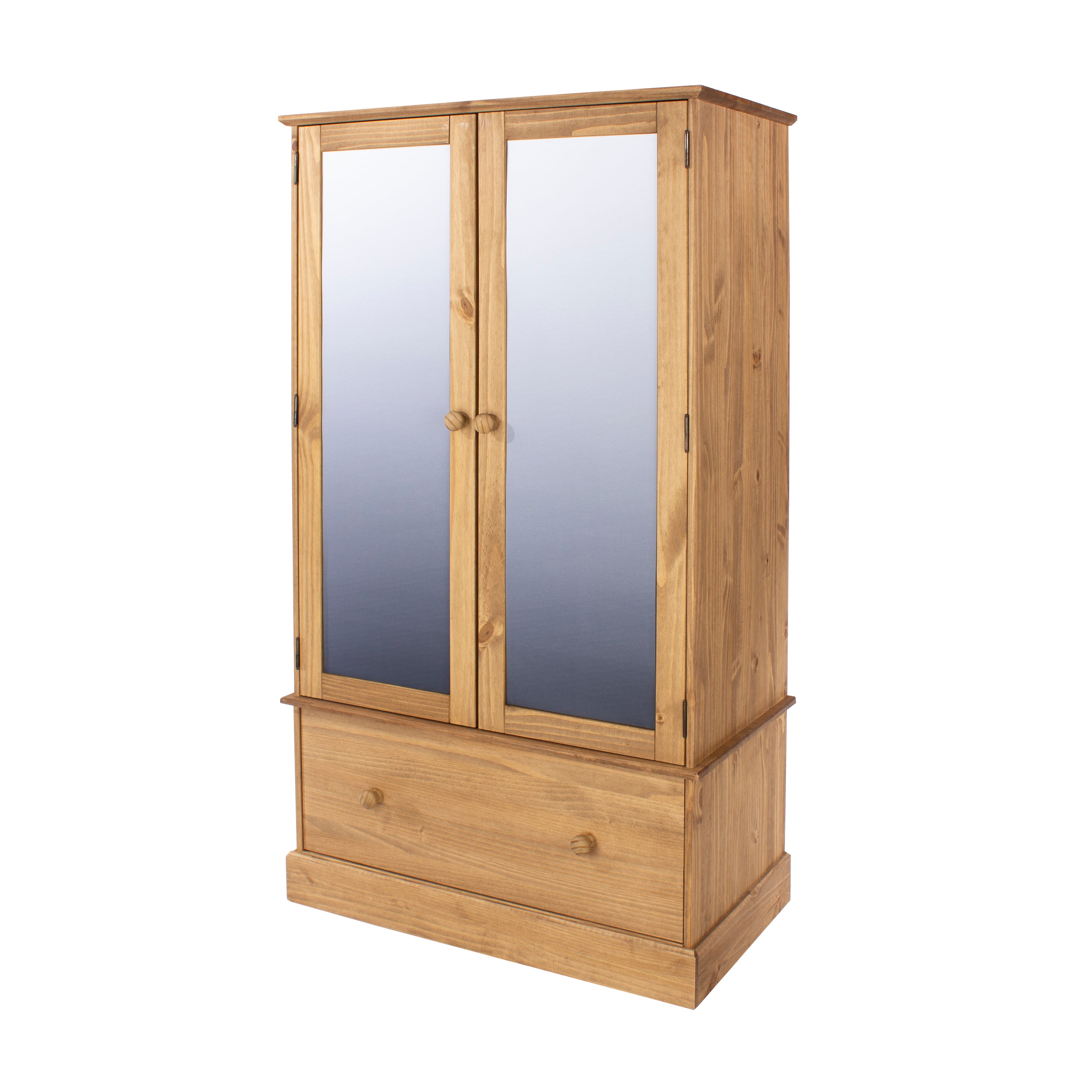 Cotswold 2 Mirror Door, 1 Drawer Wardrobe For Core Products - Ct181