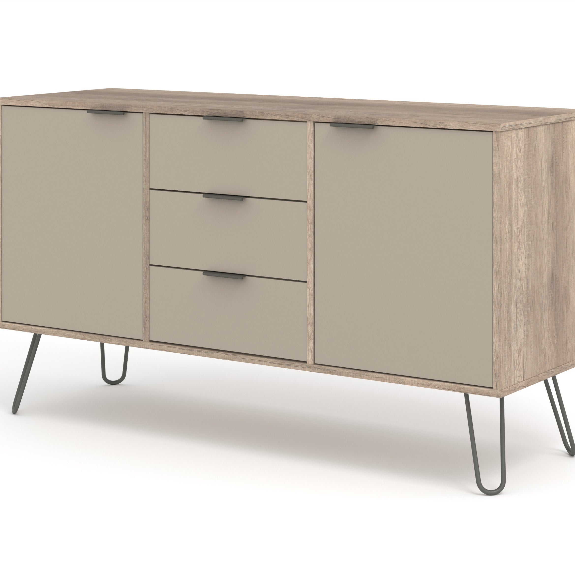 Augusta Driftwood Medium Sideboard With 2 Doors, 3 Drawers For Core Products - Agd916