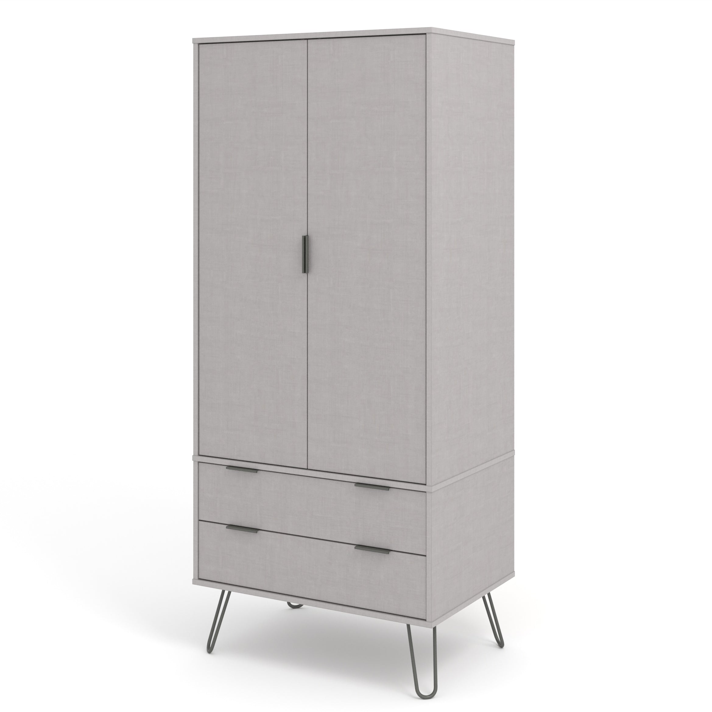 Augusta Grey 2 Door, 2 Drawer Wardrobe For Core Products - Agg582