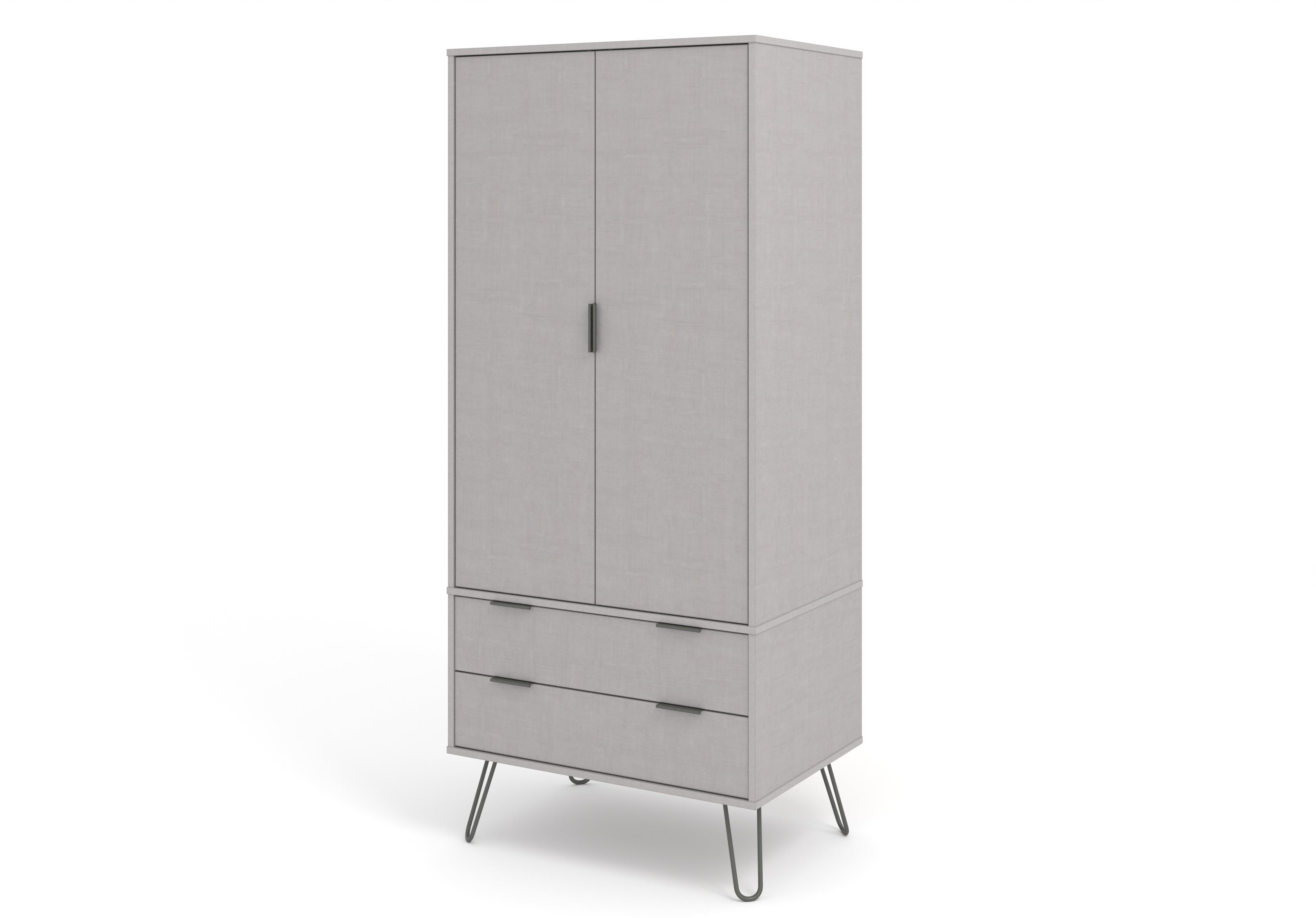 Augusta Grey 2 Door, 2 Drawer Wardrobe For Core Products - Agg582