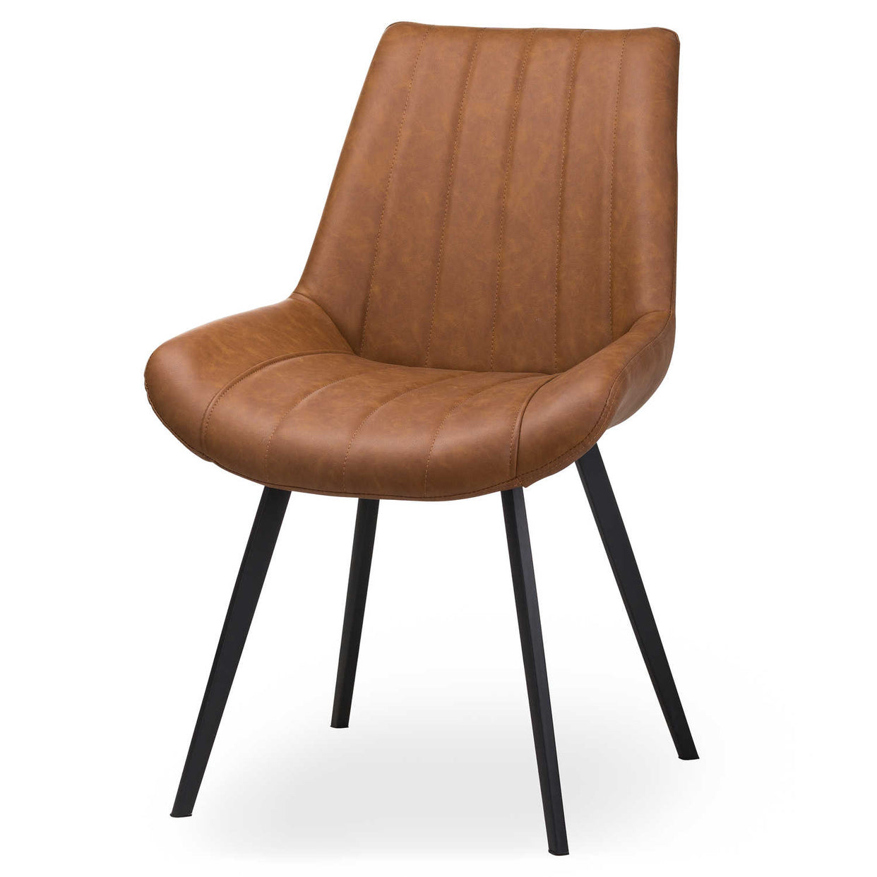 Malmo Tan Faux Leather Dining Chair For Hill Interiors - HIL-20047