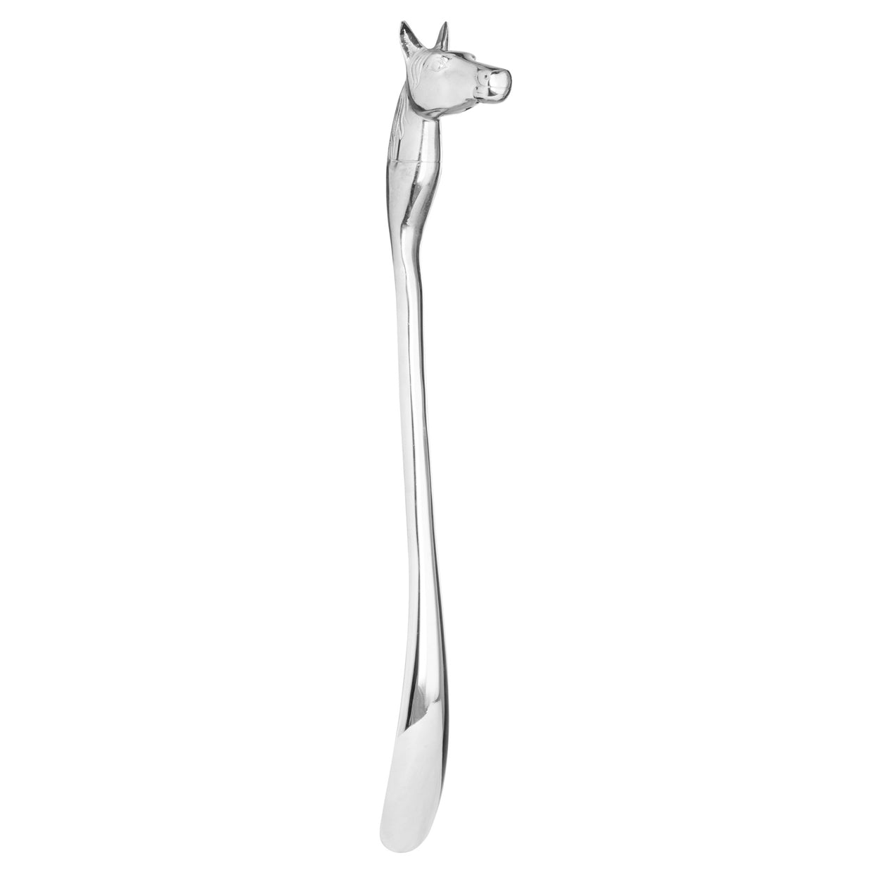 Nickel Horse Head Detail Shoe Horn - Silver For Hill Interiors - HIL-20083