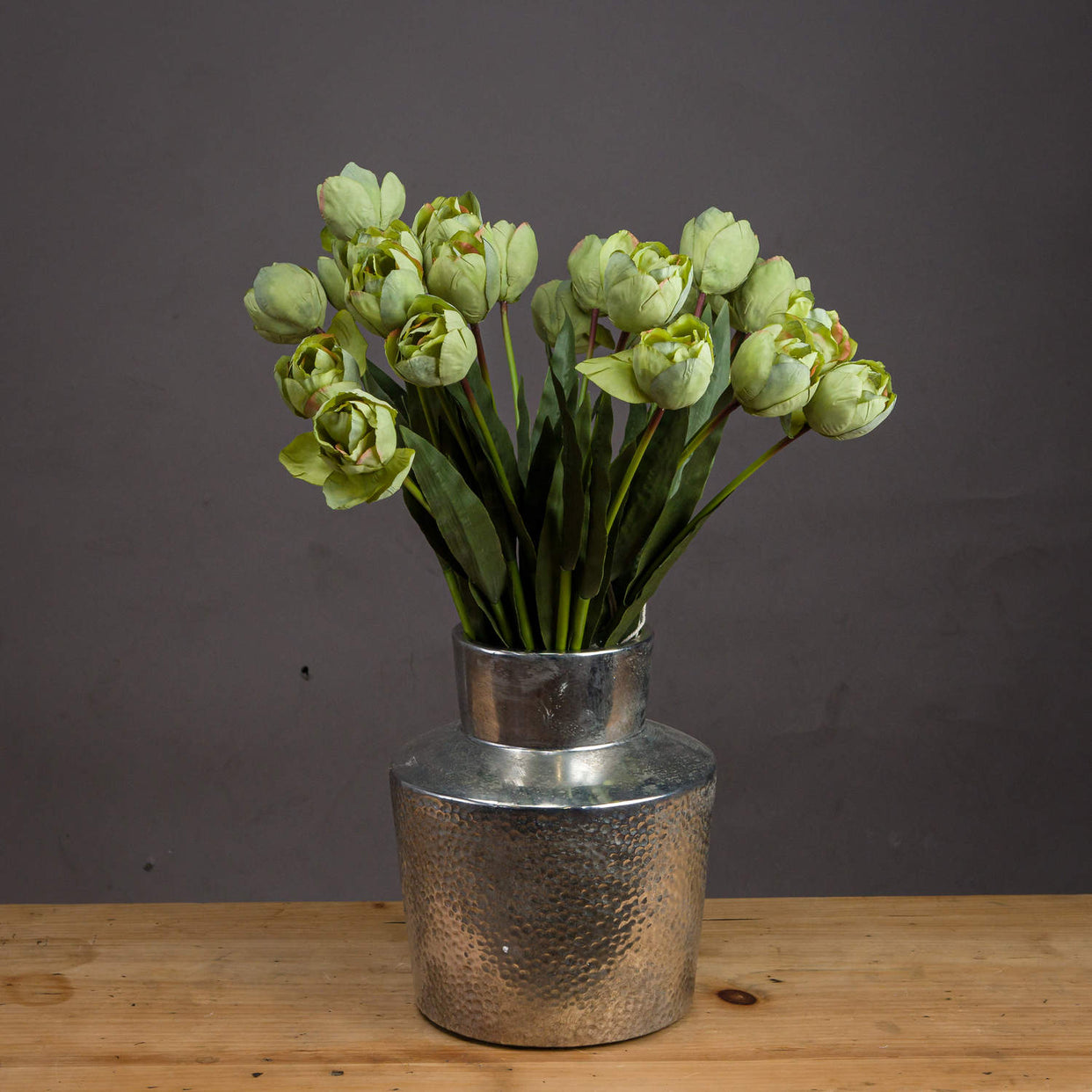 Fuller Bloomed Flowers Tulip - Green For Hill Interiors - HIL-20112