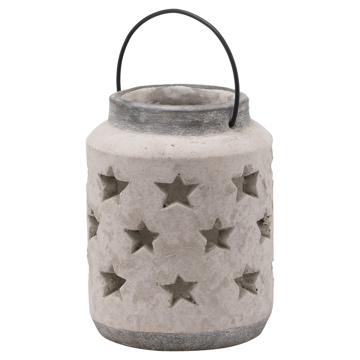 Bloomville Large Ceramic Star Lantern - Stone For Hill Interiors - HIL-20728
