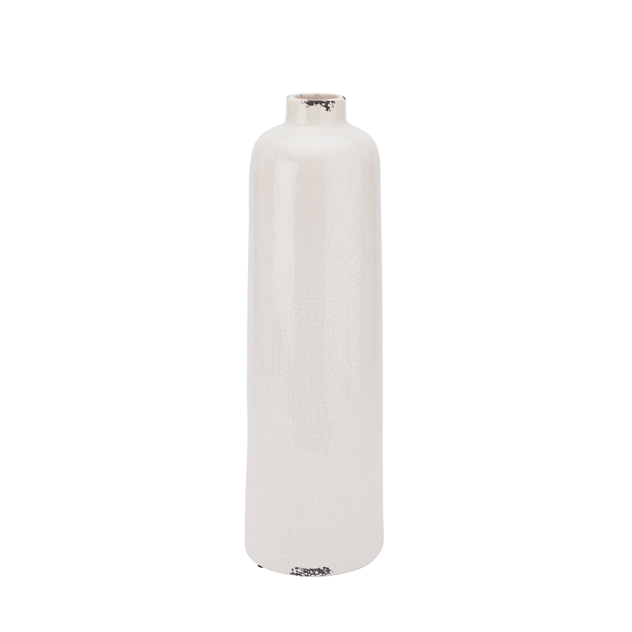 Garda Ceramic Glazed Raine Vase - White For Hill Interiors - HIL-20783