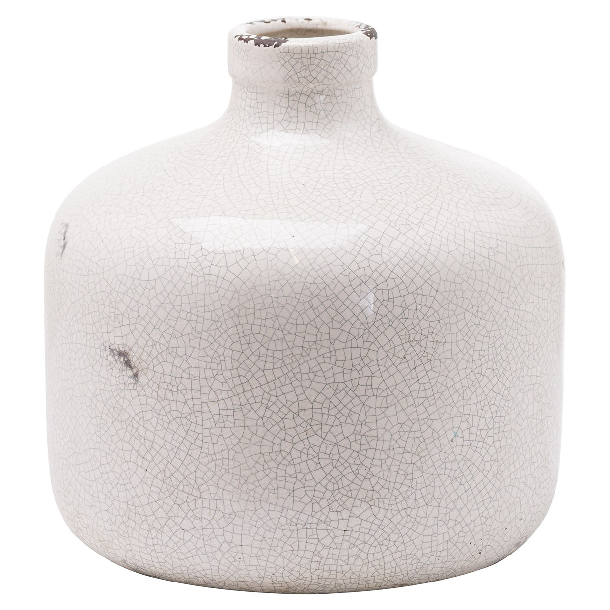 Garda Ceramic Glazed Chive Vase White For Hill Interiors - HIL-20785
