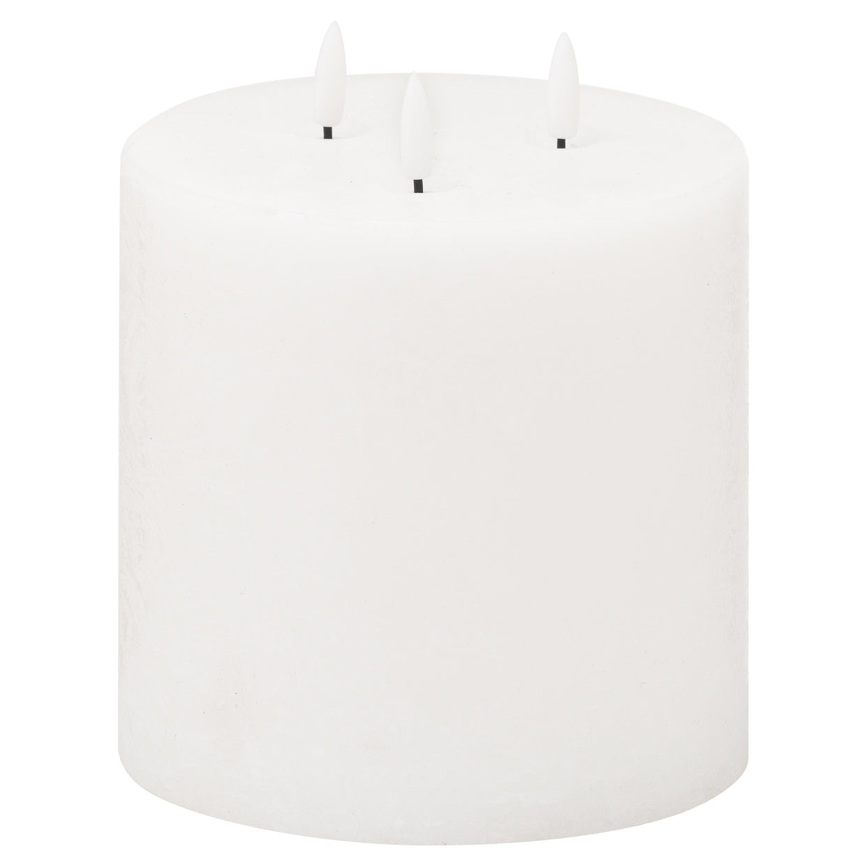 Luxe Natural Glow Led White Candle 6X6 - White For Hill Interiors - HIL-20868