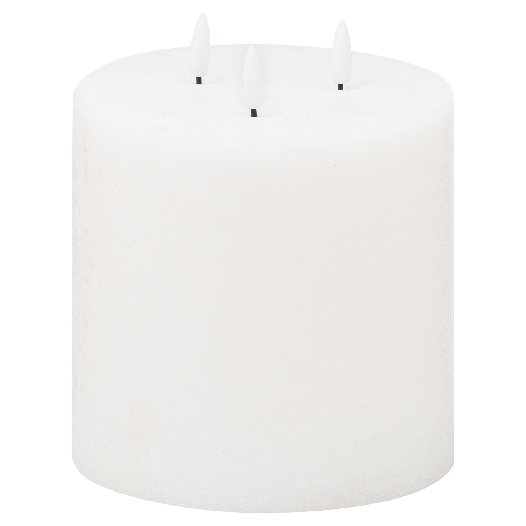 Luxe Natural Glow Led White Candle 6X6 - White For Hill Interiors - HIL-20868