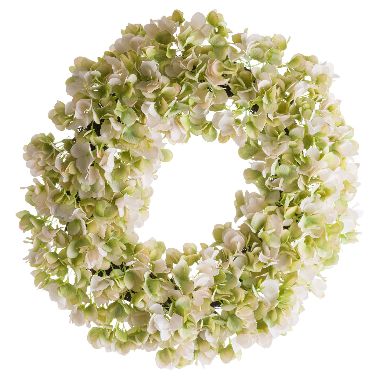 Hand Painted Hydrangea Wreath White For Hill Interiors - HIL-21232