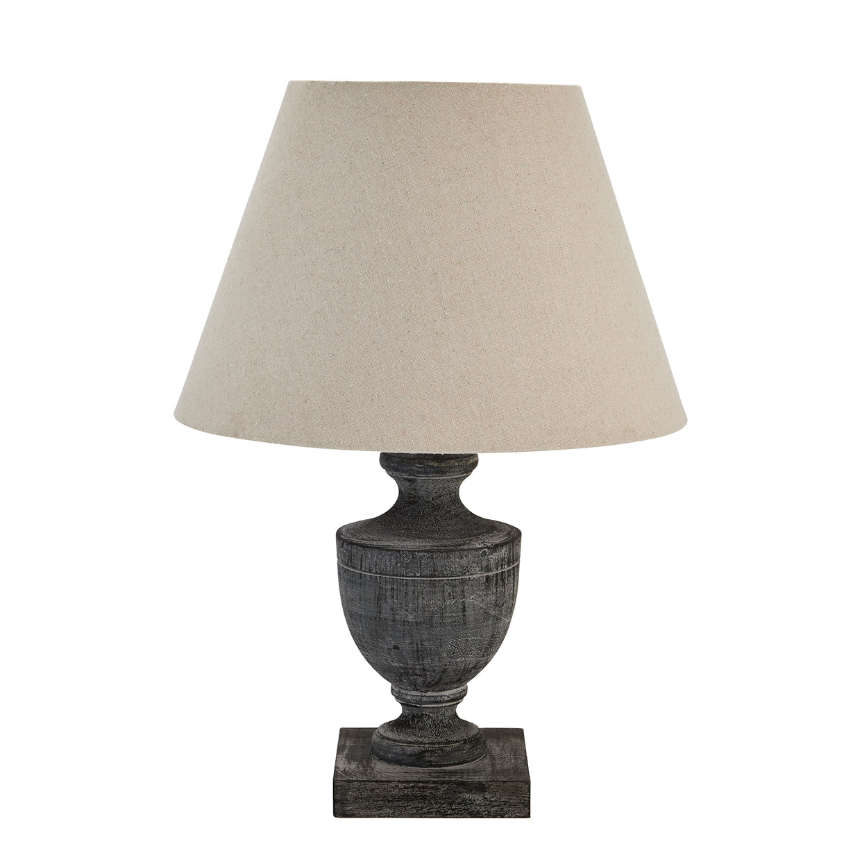 Incia Urn Wooden Brown Table Lamp For Hill Interiors - HIL-21283