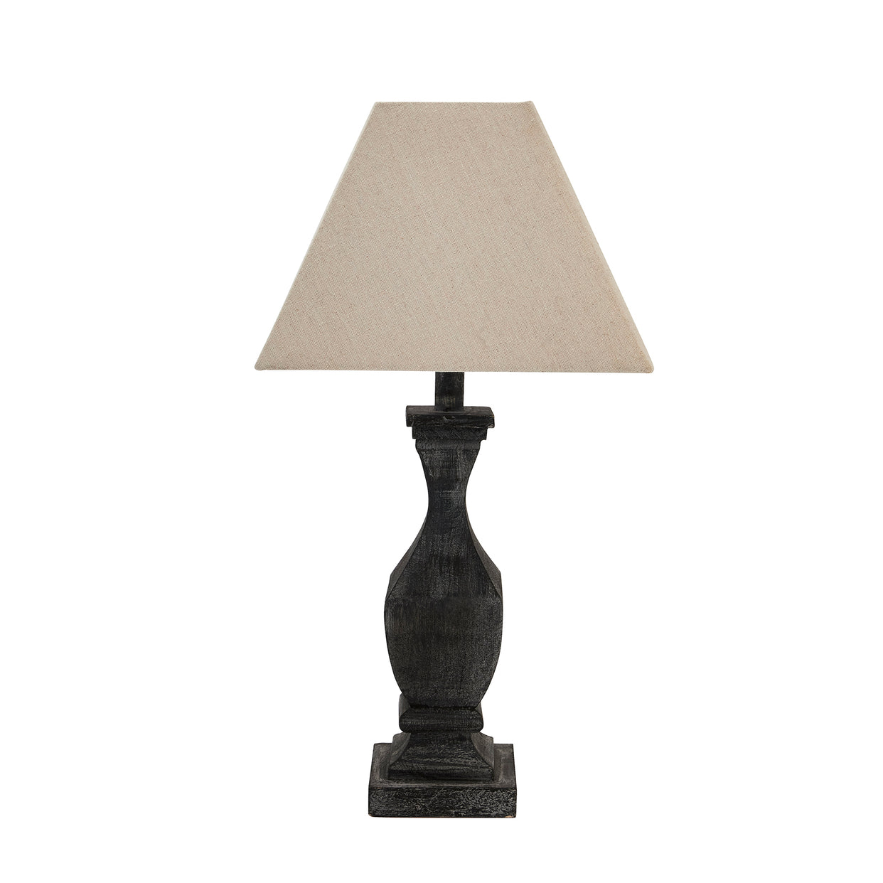 Incia Fluted Wooden Table Lamp Brown For Hill Interiors - HIL-21284